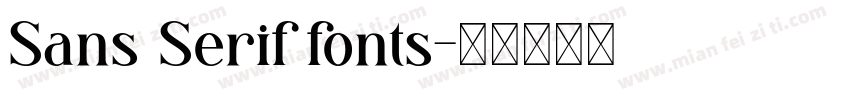 Sans Serif fonts字体转换